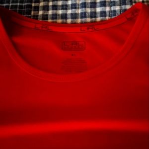 Red Ralph Lauren shirt